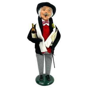 Byers Choice Carolers AUNTIE ESTHER'S NEW BOYFRIEND 2015 Wine Paper Cane HTF HTF